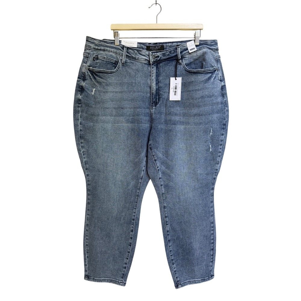Judy‎ Blue High Rise Medium Wash Distressed Vintage Slim Jeans Size 22W NEW